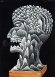 Tony de Lautour, Head, acrylic on canvas