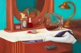 Emily Hartley-Skudder, Dresser and Bottle, oil on canvas
