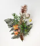 Jeffrey Thomson, Bouquet, screenprint on corrugated iron