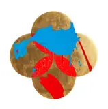 Max Gimblett, The Wind Blows Where It Pleases, acrylic and vinyl polymers, epoxy, Swiss gold and oil on canvas