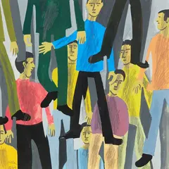 Richard Killeen, Street Walkers, graphite and gouache on paper