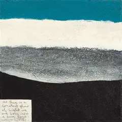 Colin McCahon, Muriwai No. 7, synthetic polymer paint, graphite and sand on board