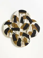 Mustard Seed by Max Gimblett, metallic pigments and acrylic polymer on canvas, sold Sep 2020