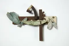 Linda Bruce, Untitled, glazed ceramic and metal