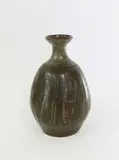 Harry & May Davis, Bottle vase, stoneware with combed design