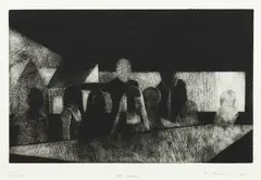The Party by John Drawbridge, mezzotint, 45/100, sold Jun 2020
