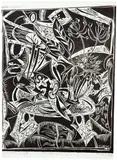 Philip Clairmont, Large Still Life with Objects, linocut, A/P