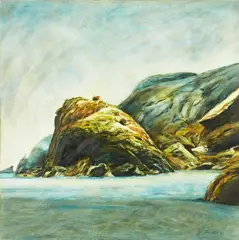 Stack Island by Stanley Palmer, oil on canvas, sold Jun 2020