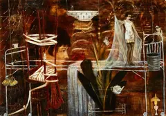 Séraphine Pick, Ricordi, Dusk, mixed media on paper