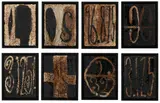 Peter Robinson, Untitled – 3.125%, mixed media on paper, 8 panels