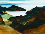 Helen Brown, Kennedy Bay, oil on board