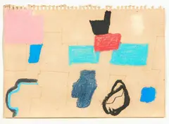 Julian Dashper, Subaru Factory Tip Top Corner, ink and pastel on paper