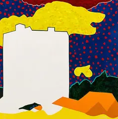 High Rise by Pat Hanly, oil and enamel on board, offered Jun 2020