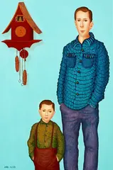 Mark Olsen, Untitled – double portrait, oil on canvas