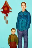 Mark Olsen, Untitled – double portrait, oil on canvas