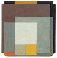 Roy Good, Notched Series – Small No 1, oil on canvas on artist’s shaped construction