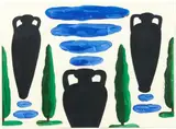 Gavin Chilcott, Pots, Clouds, Cypresses