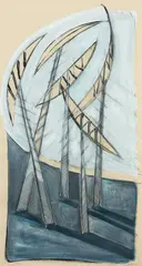 Graham Bennett, Study towards Sculpture ‘Reasons for Voyaging’, mixed media on paper