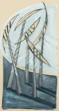 Graham Bennett, Study towards Sculpture ‘Reasons for Voyaging’, mixed media on paper