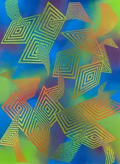 Sara Hughes, Shapesorter, acrylic on paper
