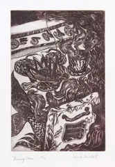 Sylvia Siddell, Burning Stove, etching, 2/10