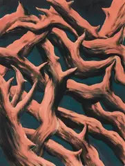 Robert Jesson, Untitled – Tree Forms, acrylic on paper