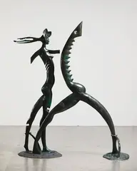 Paul Dibble, Green Tango, cast bronze, two parts, 1/3