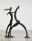Paul Dibble, Green Tango, cast bronze, two parts, 1/3