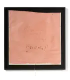 L. Budd, “I Feel Nothing!”, oilstick and acrylic on blind
