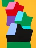 Michael Smither, Okahu Boats I, acrylic on canvas