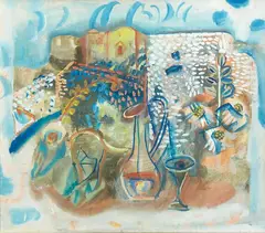 Frances Hodgkins, Walled Garden with Convolvulus, gouache, 1942–1943