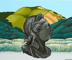 Queen Victoria by Don Binney, oil on paper laid onto board, sold May 2020