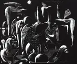 Bill Hammond, Singer Songwriter III, lithograph, edition of 100