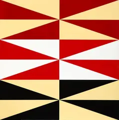 Past, Present and Future by Richard Killeen, acrylic lacquer on aluminium, sold Nov 2019