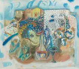 Frances Hodgkins, Walled Garden with Convovulus