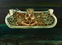 Pare for Working upon Economic Recovery by John Walsh, oil on board, offered Nov 2019