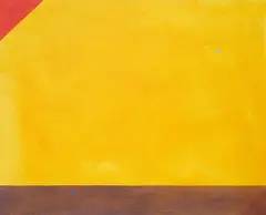 Milan Mrkusich, Painting Yellow (1973), gouache on paper