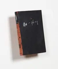 No – thing by L. Budd, mixed media and found book, sold Nov 2019