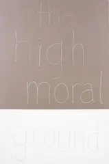 The High Moral Ground by John Reynolds, acrylic and enamel paint marker on canvas, offered Nov 2019