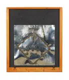 Black Window by Ralph Hotere, acrylic on board and burnished steel and leadhead nails in original villa sash window frame, offered Nov 2019