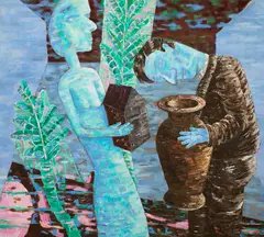 Denys Watkins, A Man and His Wife, oil on canvas