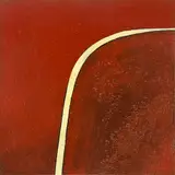 Colin McCahon, Waterfall, enamel and sand on board, 1964