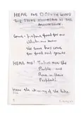 Colin McCahon, Hear me O south wind, No. 8, graphite on paper