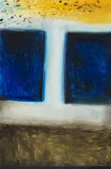 Light Passing Through a Dark Landscape by Colin McCahon, synthetic polymer paint on paper, sold Nov 2019