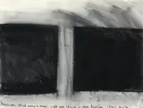 Colin McCahon, Muriwai. High Wind & Rain. Light Falls Through a Dark Landscape