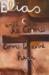 Elias will he come will he come to save him by Colin McCahon, oil on canvas, offered Nov 2019