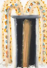 Ralph Hotere, Winter Solstice, oilpastel on paper