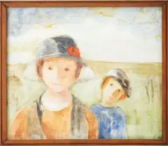 Patricia France, A Happy Day, gouache on board