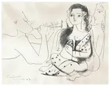 Femmes et Faunes by Pablo Picasso, lithograph, sold Nov 2019