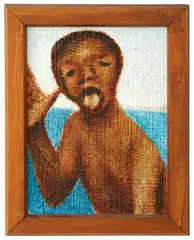 Tony Fomison, Ngauteringaringa, oil on jute laid onto particle board (1980)